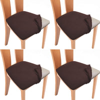 Set of 4 Pcs Stretch Dining Chair Covers Coffee