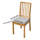 4Pcs Set PU Leather Stretch Chair Seat Cover Solid Waterproof Oilproof Dining Chair Slipcover Protector-Grey