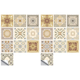 20pcs Moroccan Style Tile Wall Stickers Removable Decorative Kitchen Bathroom Stickers-Style 4