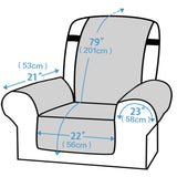 Waterproof Reversible Quilted Recliner Chair Cover Sofa Slipcover with Non Slip Strap Couch Protector Navy