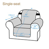 Waterproof Reversible Quilted Sofa Cover with Non Slip Strap for Single-Seat Grey