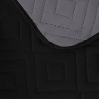 Waterproof Reversible Quilted Sofa Cover with Non Slip Strap for Single-Seat Black