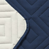 Waterproof Reversible Quilted Sofa Cover with Non Slip Strap for Three-seat Navy