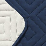 Waterproof Reversible Quilted Sofa Cover with Non Slip Strap for Double-seat Navy