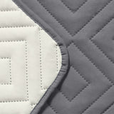 Waterproof Reversible Quilted Sofa Cover with Non Slip Strap for Four-seat Grey