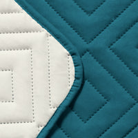 Waterproof Reversible Quilted Sofa Cover with Non Slip Strap for Single-Seat Blue