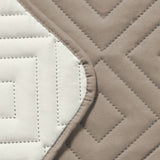 Waterproof Reversible Quilted Sofa Cover with Non Slip Strap for Three-seat Khaki