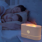 3D Flame Oil Diffuser Air Humidifier Noiseless Mist Aroma Diffuser White