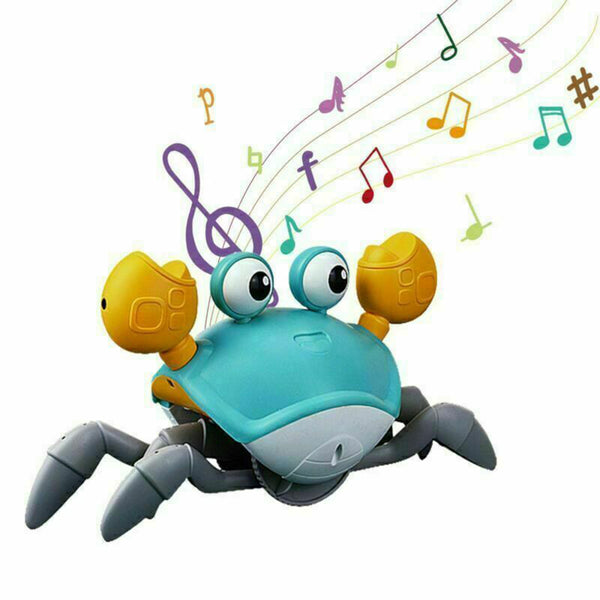 Electric Music Crawling Crab Baby Toy With LED Light Up For Kids Intellectual Toys-Green