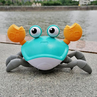 Electric Music Crawling Crab Baby Toy With LED Light Up For Kids Intellectual Toys-Green