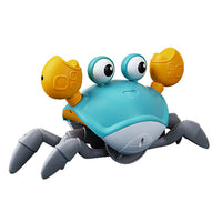 Electric Music Crawling Crab Baby Toy With LED Light Up For Kids Intellectual Toys-Green