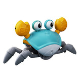 Electric Music Crawling Crab Baby Toy With LED Light Up For Kids Intellectual Toys-Green