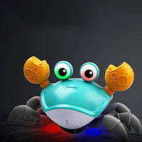 Electric Music Crawling Crab Baby Toy With LED Light Up For Kids Intellectual Toys-Green