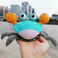 Electric Music Crawling Crab Baby Toy With LED Light Up For Kids Intellectual Toys-Green