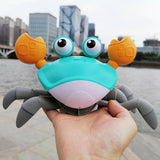 Electric Music Crawling Crab Baby Toy With LED Light Up For Kids Intellectual Toys-Green