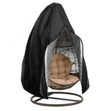 Patio Hanging Egg Chair Cover Durable Lightweight Water Resistant Egg Swing Protective Cover Black
