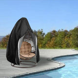 Patio Hanging Egg Chair Cover Durable Lightweight Water Resistant Egg Swing Protective Cover Black