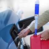 Pump Pipe Electric Siphon Oil Water Petrol Liquid Transfer Battery Operated Blue
