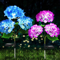 Hydrangea Flower LED Solar Light Garden Lighting Blue