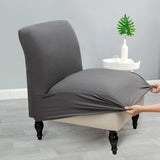 Armless Accent Slipper Chair Cover Stretch Slipper Chair Seat Covers Light Grey