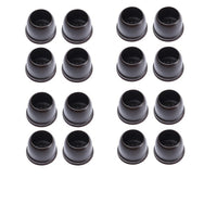 Set of 16X Extra Silicone Chair Leg Floor Protectors with Wrapped Felt-Round Brown Style