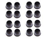 Set of 16X Extra Silicone Chair Leg Floor Protectors with Wrapped Felt-Round Brown Style