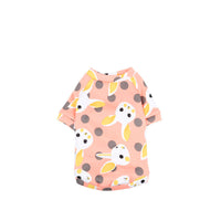 Cartoon Print Pet Clothes Hoodie Plus Velvet Dog Pajamas Bundle L Size-Pink Rabbit and Blue Rabbit