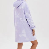 Unisex Extra Large Cozy Warm Hooded Blanket Hoodie Purple