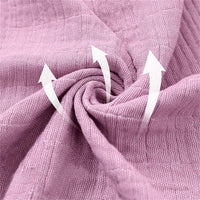 130 x 150cm Cotton Light Comfortable Muslin Blanket for All Season-Purple