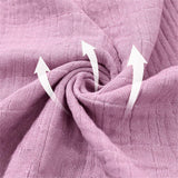 130 x 150cm Cotton Light Comfortable Muslin Blanket for All Season-Purple