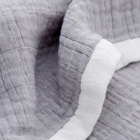 130 x 150cm Cotton Light Comfortable Muslin Blanket for All Season-Grey