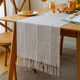 Farmhouse Table Runner Rustic Linen Boho Table Runner for Dining Table Coffee