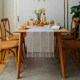 Farmhouse Table Runner Rustic Linen Boho Table Runner for Dining Table Coffee