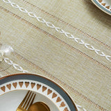 Farmhouse Table Runner Rustic Linen Boho Table Runner for Dining Table Yellow