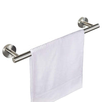 Set of 4 Pcs Bathroom Hardware Set Wall Mount Towel Holder Paper Holder Bundle Silver