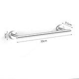 Set of 4 Pcs Bathroom Hardware Set Wall Mount Towel Holder Paper Holder Bundle Silver