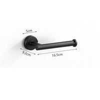Set of 7 Pcs Bathroom Hardware Set Wall Mount Towel Holder Paper Holder Bundle Black