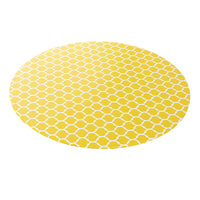 Round Tablecloth Waterproof Moroccan Trellis Table Cloth Elastic Edge 122cm-Yellow