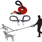 Dual Dog Leash Pet Dog Leash Double Ended Leads Training Rope Red