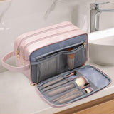 Travel Portable Toiletry Bag Cosmetic Makeup Organizer with Handle Pink