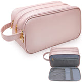 Travel Portable Toiletry Bag Cosmetic Makeup Organizer with Handle Pink