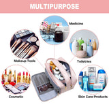 Travel Portable Toiletry Bag Cosmetic Makeup Organizer with Handle Pink