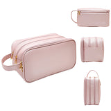 Travel Portable Toiletry Bag Cosmetic Makeup Organizer with Handle Pink