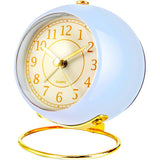Travel Alarm Clock Classic Silent Desk Snooze Night Light Clock Blue