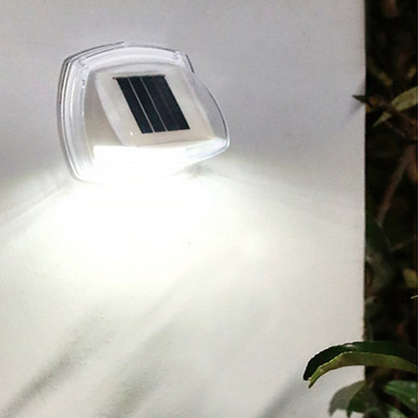 Set of 2pcs LED Solar Powered Wall Lights -White Light