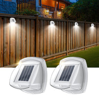 Set of 2pcs LED Solar Powered Wall Lights -White Light