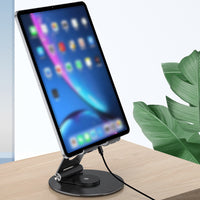Portable Aluminum Desk Desktop Cellphone Tablet Stand Holder Black