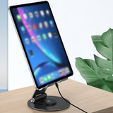 Portable Aluminum Desk Desktop Cellphone Tablet Stand Holder Black