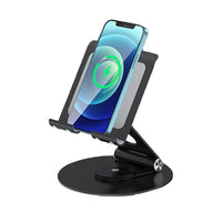 Portable Aluminum Desk Desktop Cellphone Tablet Stand Holder Black