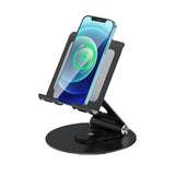 Portable Aluminum Desk Desktop Cellphone Tablet Stand Holder Black
